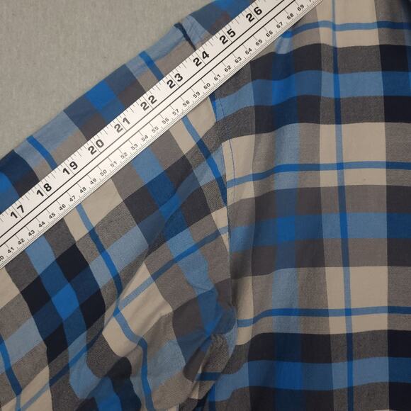 Vintage Columbia Men's Long Sleeve Button-Up Shirt XXL Plaid Blue Gray EUC - Picture 7 of 7